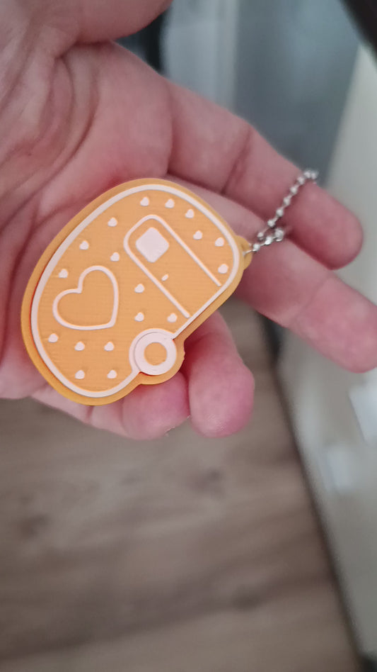 Klicker-Schlüsselanhänger Wohnwagen | Fidget Keychain | Campingfan Geschenk | Handgefertigt