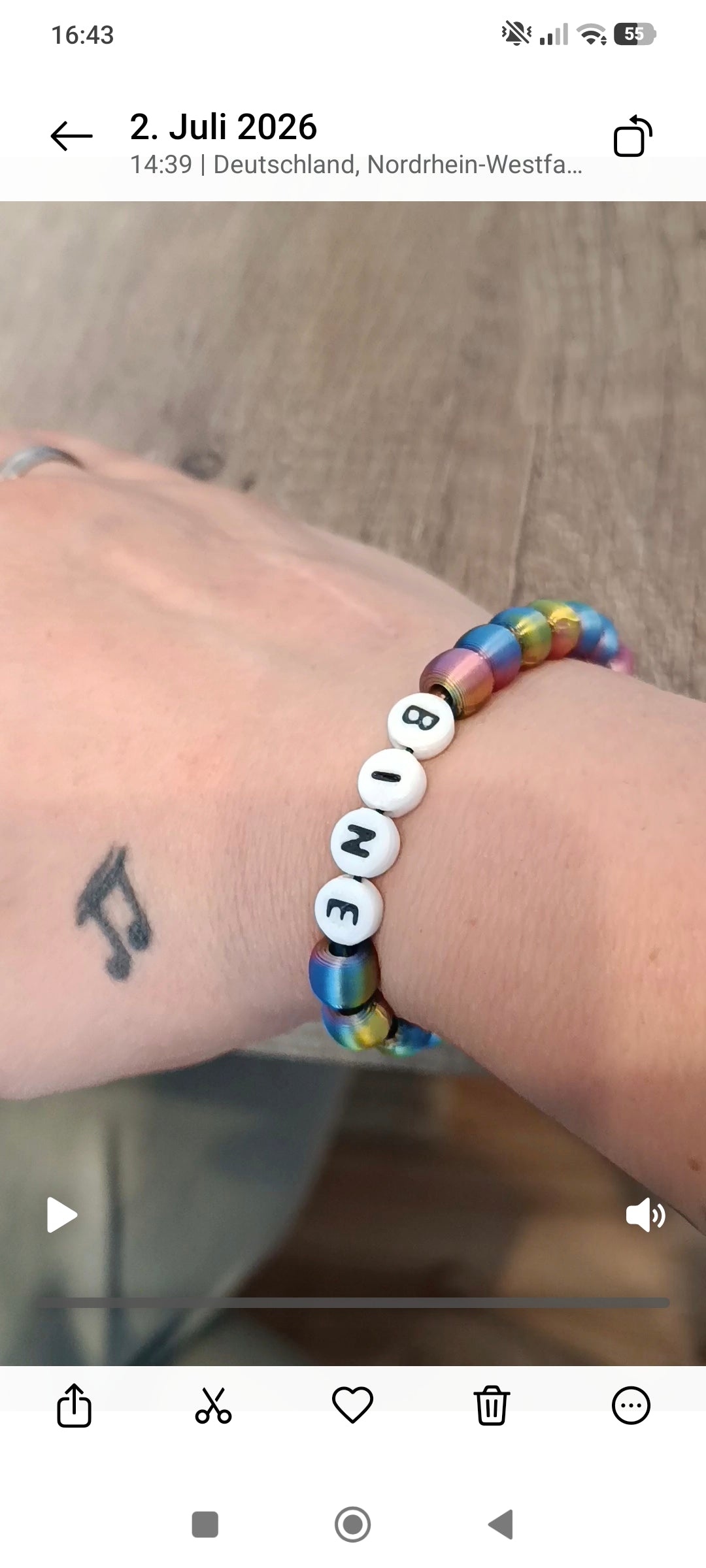 Personalisiertes Armband | Mit Wunschname | Wunschfarbe | Handgefertigt