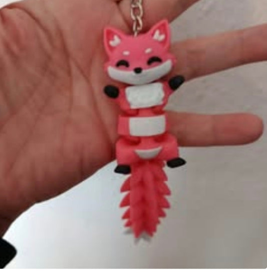 Gelenk-Fuchs | Beweglicher Schlüsselanhänger | Fidget Keychain | Tierliebhaber Geschenk