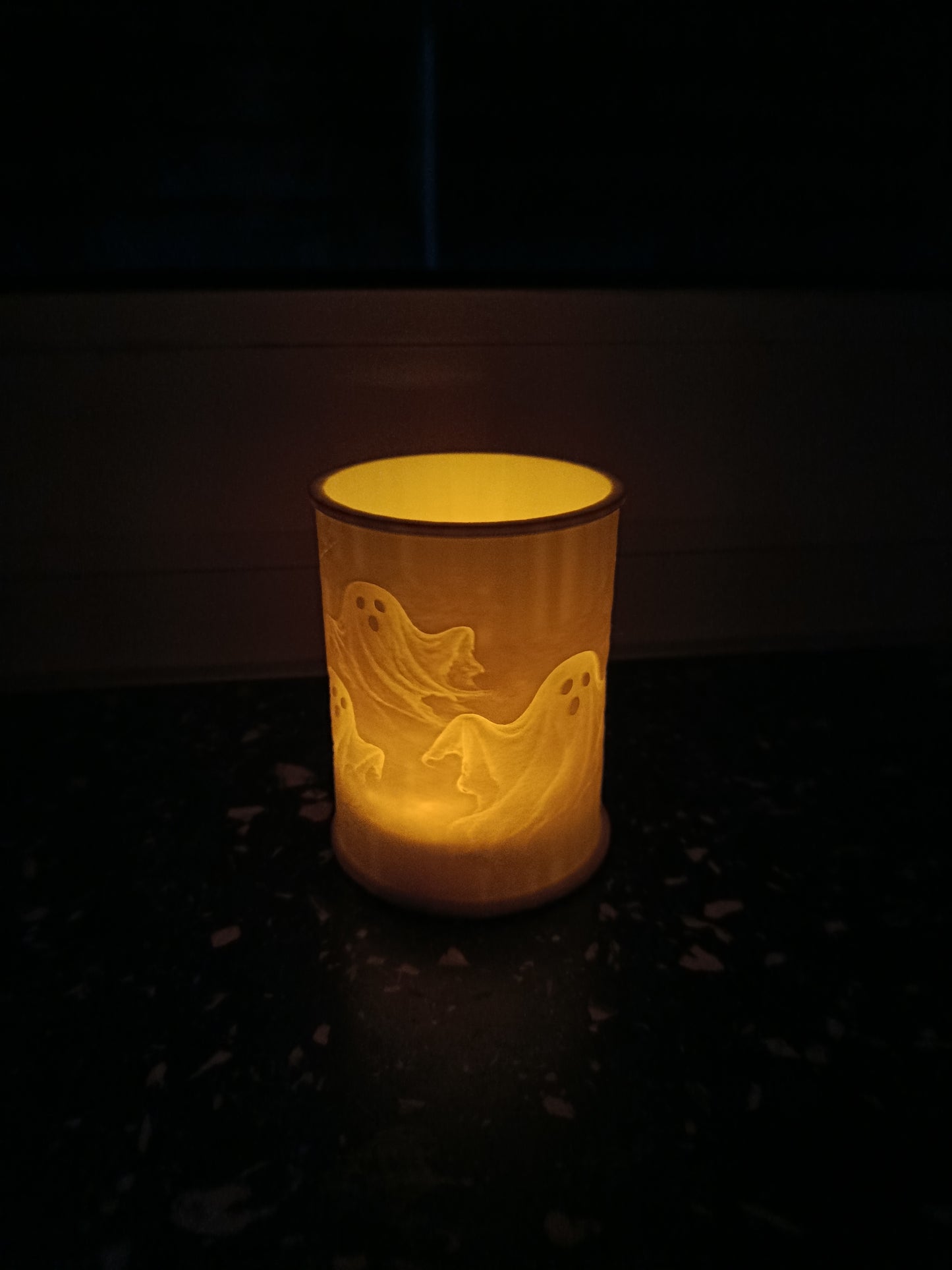 Halloween Lithophane LED-Teelichthalter - Geister