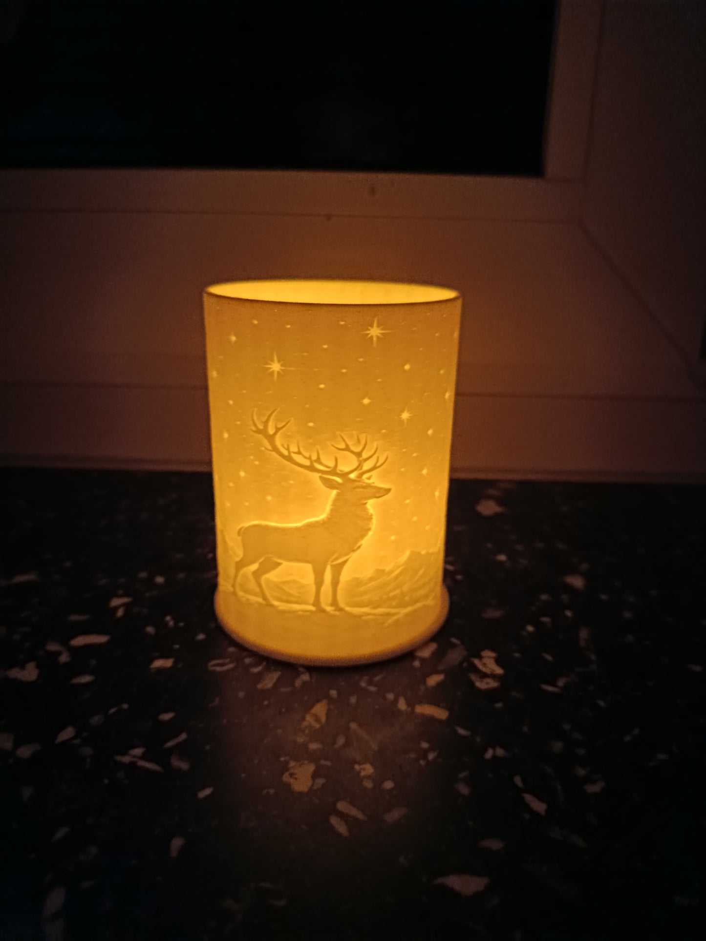 🦌 Hirsch Lithophane – leuchtende Winterdeko | Weihnachtsdeko
