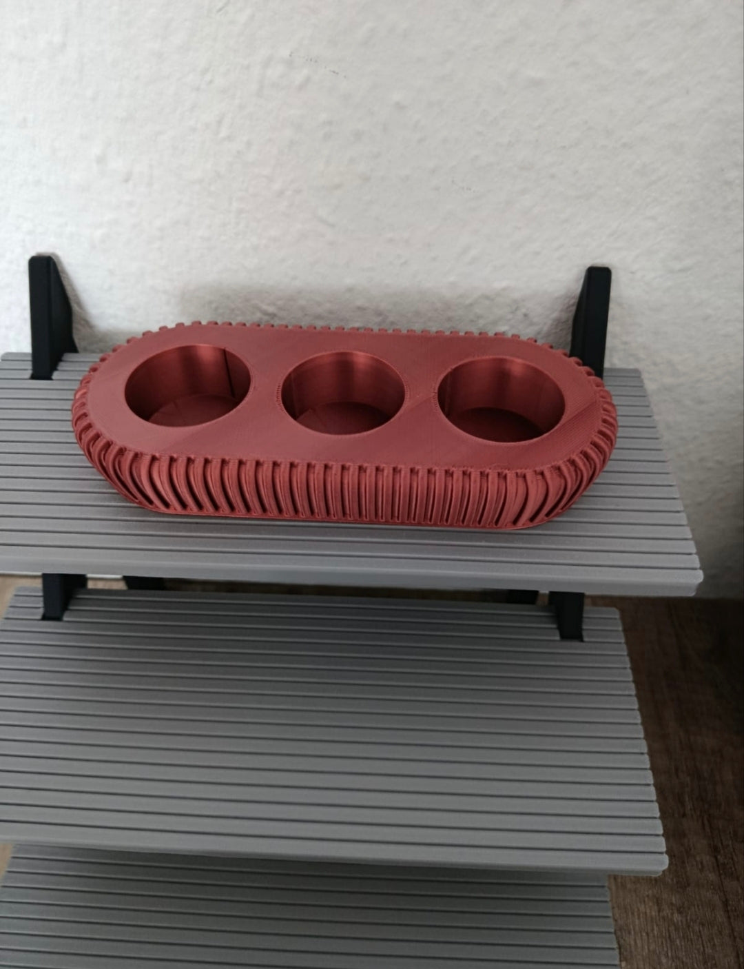 Teelichthalter für LED-Teelichter | Dekotablett mit 3 Haltern | Tischdeko | Geschenkidee