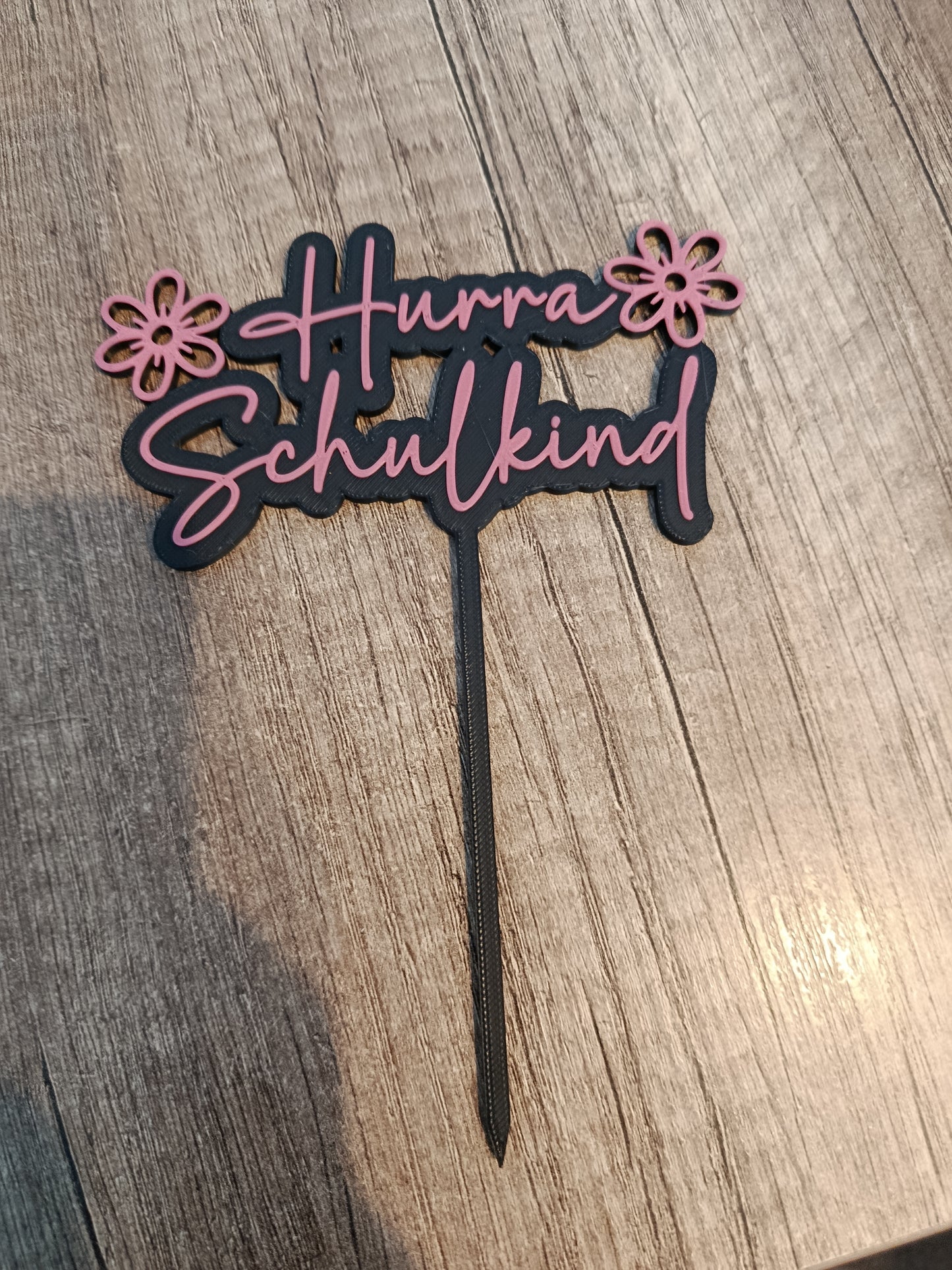 Cake Topper "Hurra Schulkind" | Einschulung Tortendeko | Handgefertigt | In verschiedenen Farben