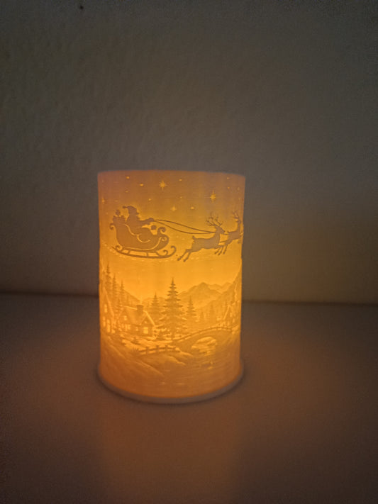 🎅 Schlitten & Rentiere Lithophane – leuchtende Weihnachtsdeko