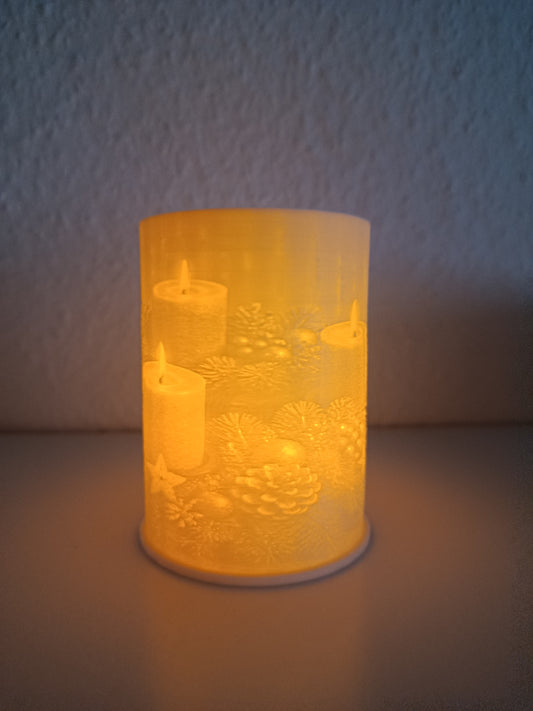 🕯️ Adventskranz Lithophane – leuchtende Weihnachtsdeko