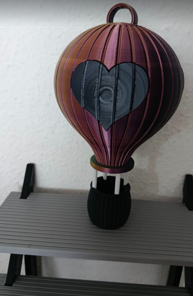 Heißluftballon mit Herz | Dekofigur | Geschenkidee | In verschiedenen Farben