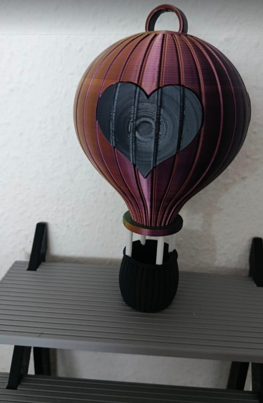 Heißluftballon mit Herz | Dekofigur | Geschenkidee | In verschiedenen Farben