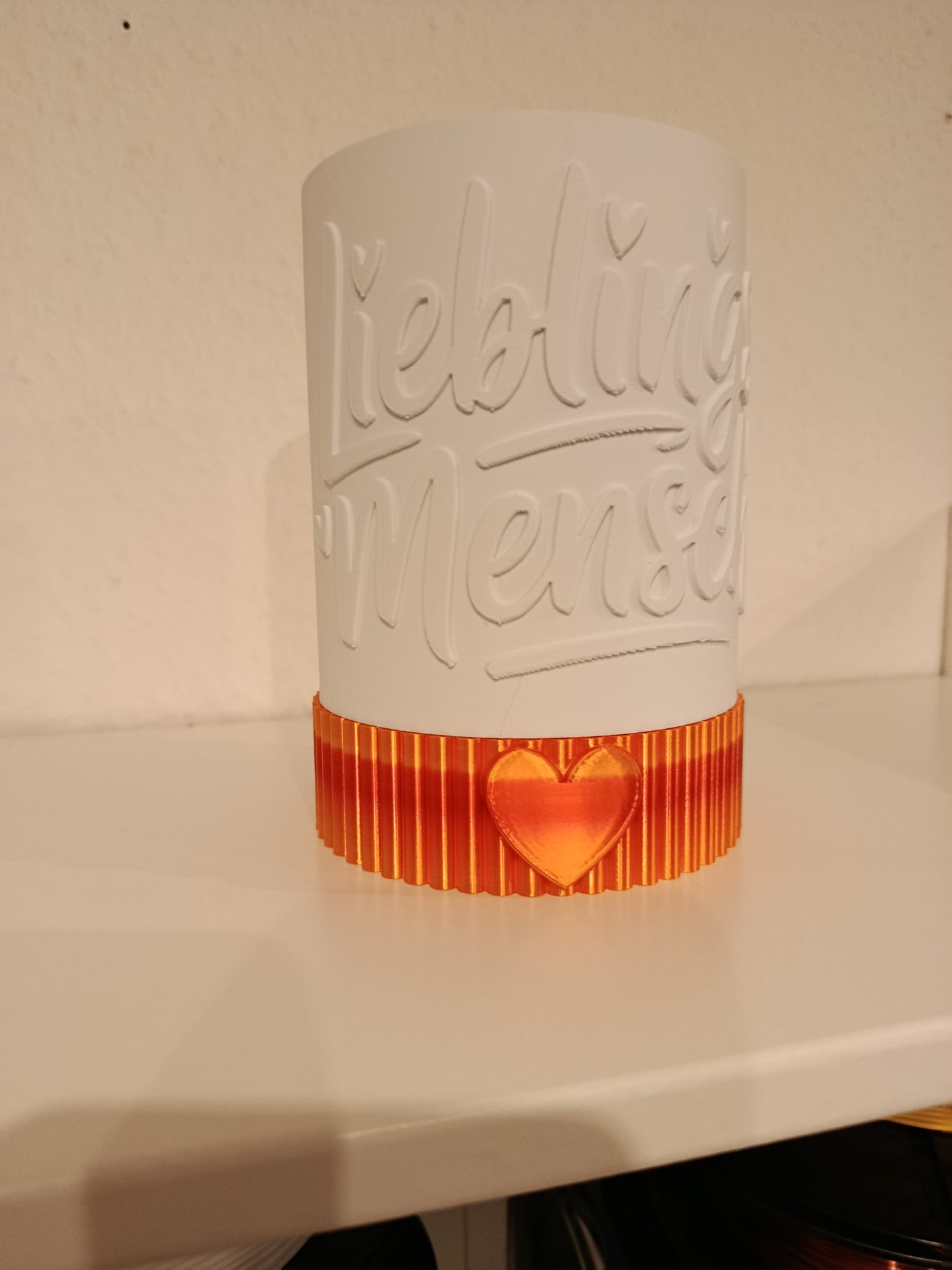 Lieblingsmensch Windlicht | Handgefertigte Dekoleuchte | Geschenkidee | LED-Teelicht